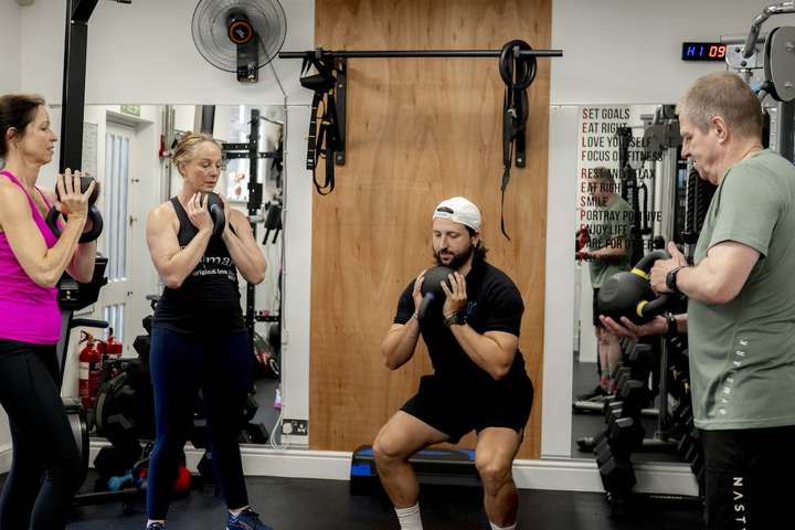 Gym with exercise training